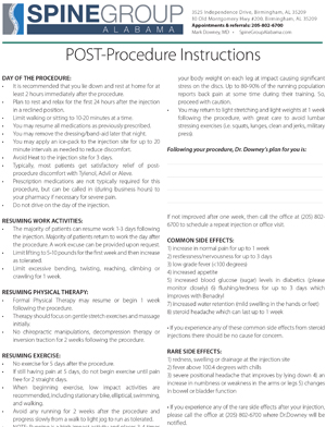 POST-Procedure Instructions