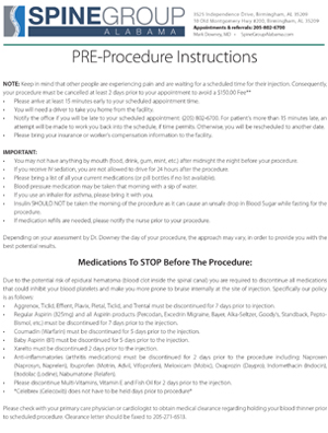 PRE-Procedure Instructions